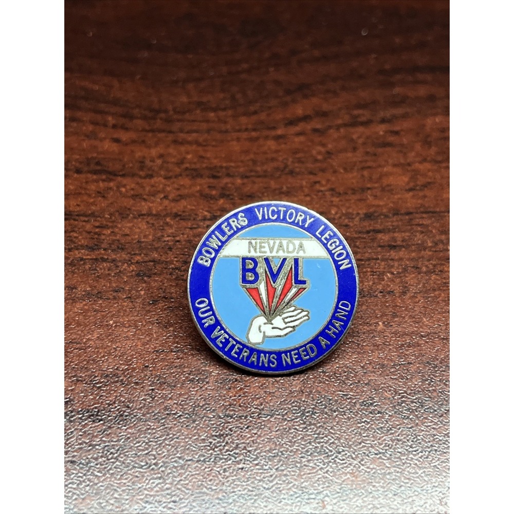 Nevada Bowlers Victory Legion "Our Veterans Need A Hand" Lapel Hat Pin